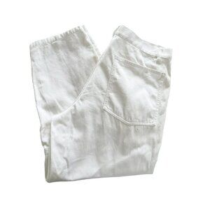 Comme Des Garcons Shirt Men's Sz L White Cotton & Corduroy Pants Torn Knees
